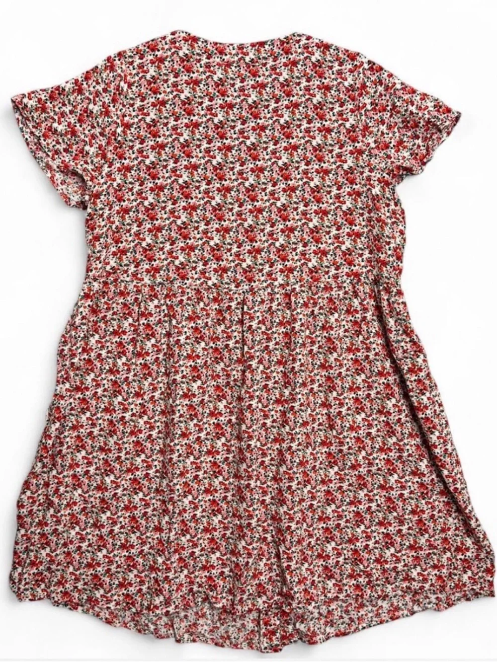 Indigo Rose Floral Mini Dress Cottagecore Coquette Romantic Button Front Sz‎ 1X - Picture 4 of 8